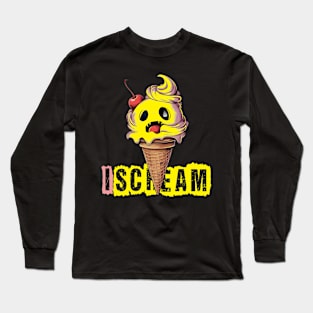 funny Halloween spooky ice-cream design Long Sleeve T-Shirt